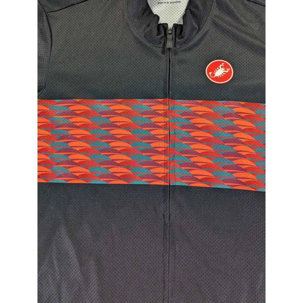 Castelli Competizione Short Sleeve Cycling Jersey Men's Size XL Black Geometric - Picture 2 of 16